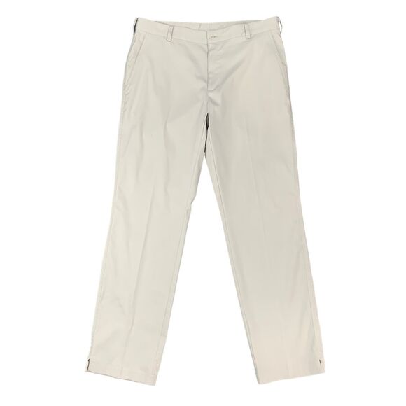 Nike Golf Pants Mens 34 Beige Dri Fit Tech Flat Front Quick Dry Performance - Picture 1 of 15